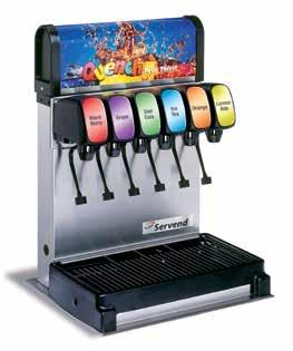CT Series Countertop Tower The Servend CT Series tower allows easy addition of fountain beverages to limited-space applications.