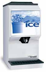 Countertop Ice Dispensers M-45 M-90 Ice Storage Capacity M-45 M-90 Stainless steel exterior cabinet with merchandiser and Ice Standard Features sign,