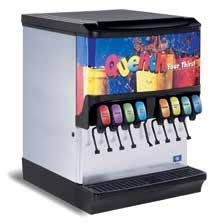 SV-175 Ice/Beverage Dispenser 24" wide SV-175 has eight beverage valves in 20% less counter space than an SV-200.