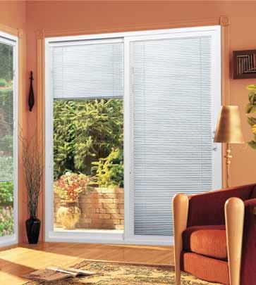VistaVu Blinds Between The Glass For Sliding Doors Built-in blinds with fingertip control of privacy and natural light