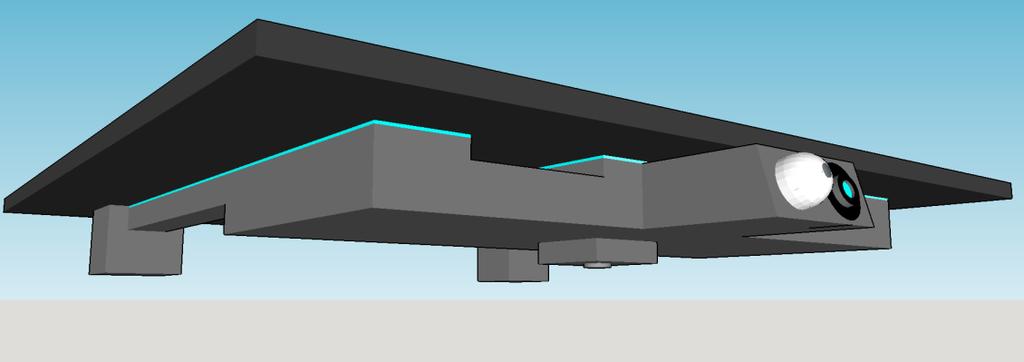 Once we receive parts and finish our PCB design, we will refine these CAD designs. Figure 2.7.1: Front top view of our device, showing the camera, PIR sensor, indicator LED, and solar cells Figure 2.
