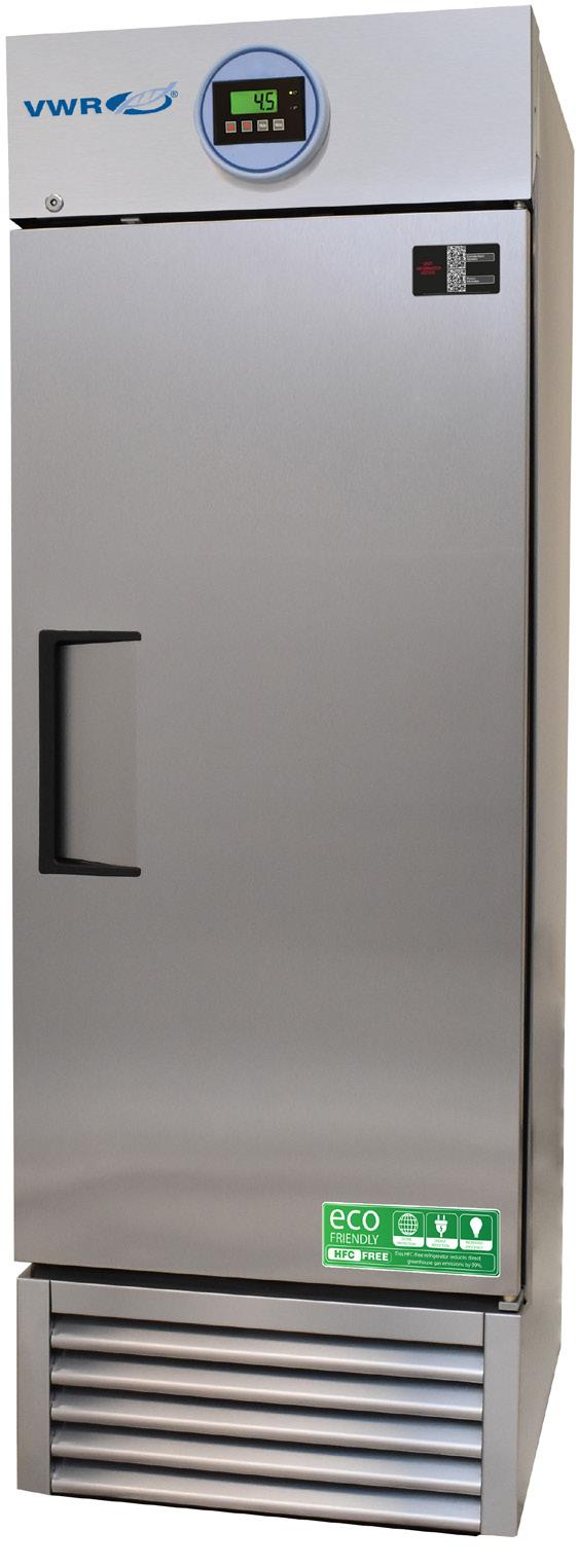 VWR Series Stainless Steel Laboratory Refrigerators and Auto Defrost Freezers 1-10 C [Refrigerator] -15 - -25 C [Freezer] Adjustable Operating Temp Range Uniform Forced Air Directional Cooling with
