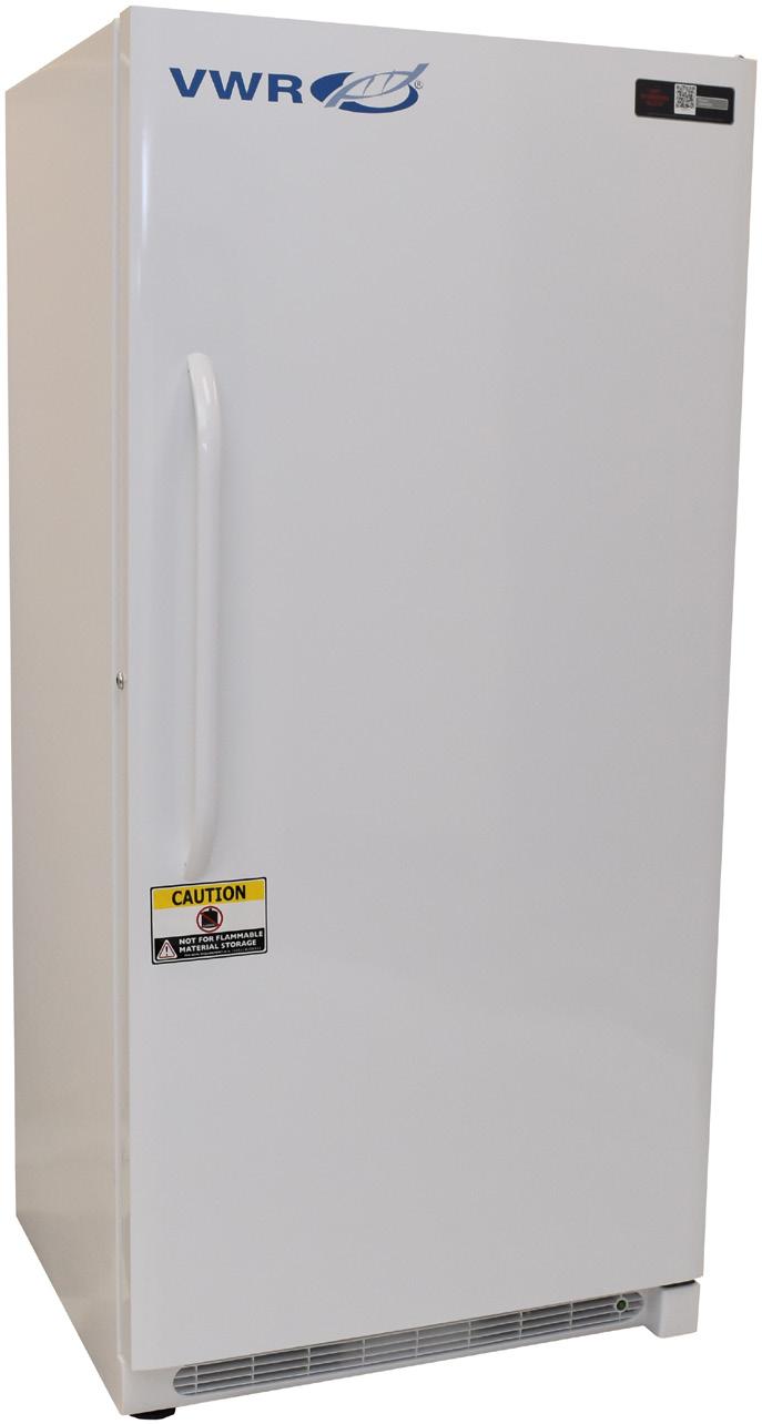 VWR Standard Series Manual Defrost Laboratory Freezers and Chest Freezers -15 - -25 C Adjustable Operating ( C or F) Upright units feature Direct-Cool Fixed Evaporator Shelves -20 C and -30 C Options