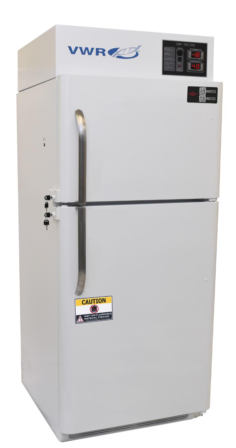 100% Independent Dual Temperature Laboratory Refrigerator / Freezer Combo FEATURES BENEFITS Two independent mechanical refrigeration systems Individual microprocessor temperature controllers for both