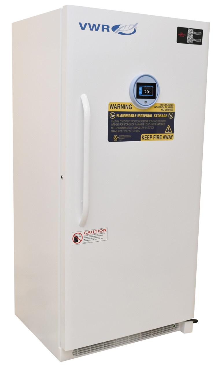 VWR Performance Series Flammable Refrigerators & Freezers 1-10 C [Refrigerator] -15 - -25 C [Freezer] Adjustable Operating Temp Range No Internal Electrical Components Inside of Unit.