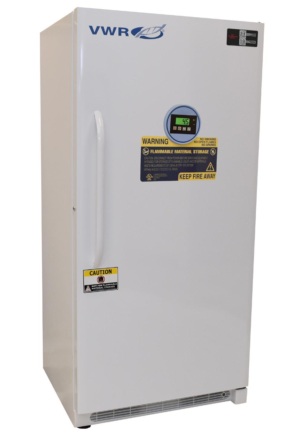 VWR Series Flammable Refrigerators & Freezers 1-10 C [Refrigerator] -15 - -25 C [Freezer] Adjustable Operating Temp Range No Internal Electrical Components Inside of Unit.