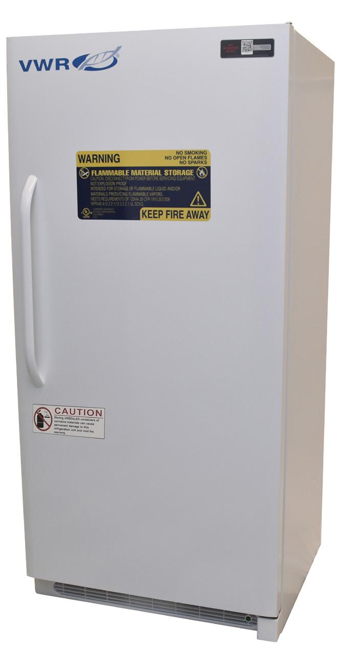 VWR Standard Series Flammable Refrigerators & Freezers 1-10 C [Refrigerator] -15 - -25 C [Freezer] Adjustable Operating Temp Range No Internal Electrical Components Inside of Unit.