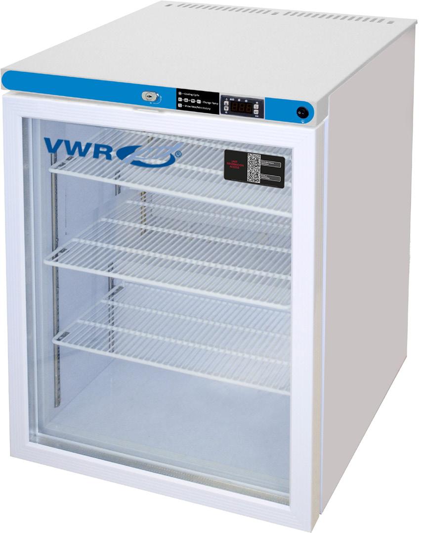 VWR Series Freestanding Refrigerators & Freezers 1-10 C [Refrigerator] -15 - -25 C [Freezer] Adjustable Operating Temp Range Uniform Forced Air Directional Cooling with Oversized Evaporators and