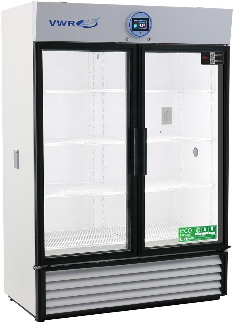 VWR Performance Series Chromatography Refrigerators 1-10 C Adjustable Operating ( C or F) Uniform Forced Air Directional Cooling with Oversized Evaporators and Condensers Glass Door options available