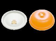 ROUND FLAT PLATE / LID DIMENSIONS MATERIAL COLOUR plate Ø215 mm porcelain white lid Ø216 H53.