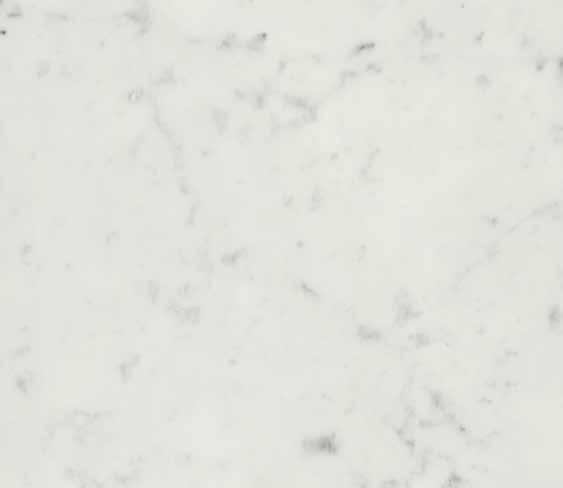 MARBLE Left: Carrara 12in x 12in and 12in x 24in; Above: