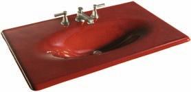 Iron/Impressions 37 5 /8" one-piece surface and integrated lavatory K-3051-8
