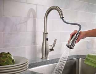 BRANTFORD AND ARBOR WITH MOTIONSENSE MotionSense provides the convenience of having a kitchen faucet that can