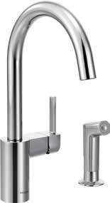 Faucet with side spray 7165 CHOOSE YOUR FINISH To