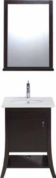 Mirror 610 x 125 x 835mm * This Series offers Two cabinet s size : 800mm, 600mm Walnut * This Series offers Three types of faucet holes : Single-hole,