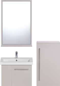 Description Size (L x W x Hmm) Classic Grey BC0605-103GY Bathroom Cabinet Set 600 x 460 x 460mm BC0607-001GY Side Cabinet 440 x 300 x 823mm BC0606-001GY Mirror 600 x 103 x 900mm Pop Blue