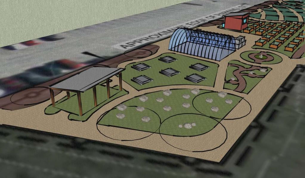 Adding a Social Space to the site will provide an outdoor area for students and instructors to mix with community