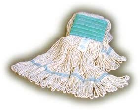 Mops, Brooms & Handles (For Narrow-Band add NBS to the item number) WHITE, LOOPED-END, COTTON/SYNTHETIC BLEND: Versatile, cotton/synthetic blend requires little break-in, is durable and is designed