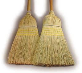 Mops, Brooms & Handles ACS Scrubble Brooms Natural Fiber Corn Blend Brooms: These brooms will last longer and sweep better as the fibers flex to trap the dust and dirt.