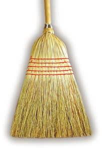 Works well in areas where moisture, water, and snow are common. Each broom comes protected with a poly sleeve. Brooms have a gloss black wood handle. These are tough, long-lasting brooms.