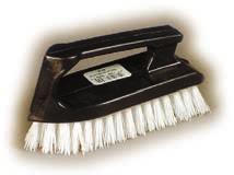 Crimped polypropylene bristles are durable and long-lasting. Excellent scrubber for most any application. Brush face is 5-1/2" x 2". Angled Bowl Brush B209 White Poly 12 5# 1.