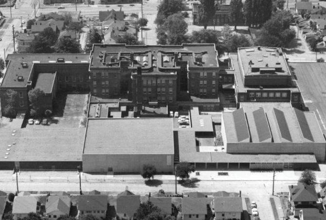 1959 GYM AND THEATER BUILDINGS EAST ADDITION + Built: 1959 + Architect: