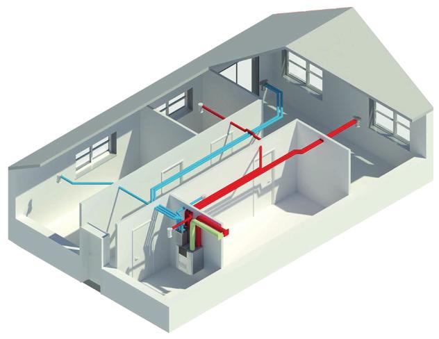 Heat recovery unit Single Plenum Extract valve Fresh air &
