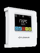 the unit Control over up to 31 units simultaneously Integration with FLOWAIR System Cutting-off dampers actuator By-pass actuator Removed air temperature