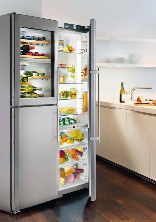 You can choose to store red or white wine and champagne together or separately at their optimal drinking temperature in one and the same appliance.