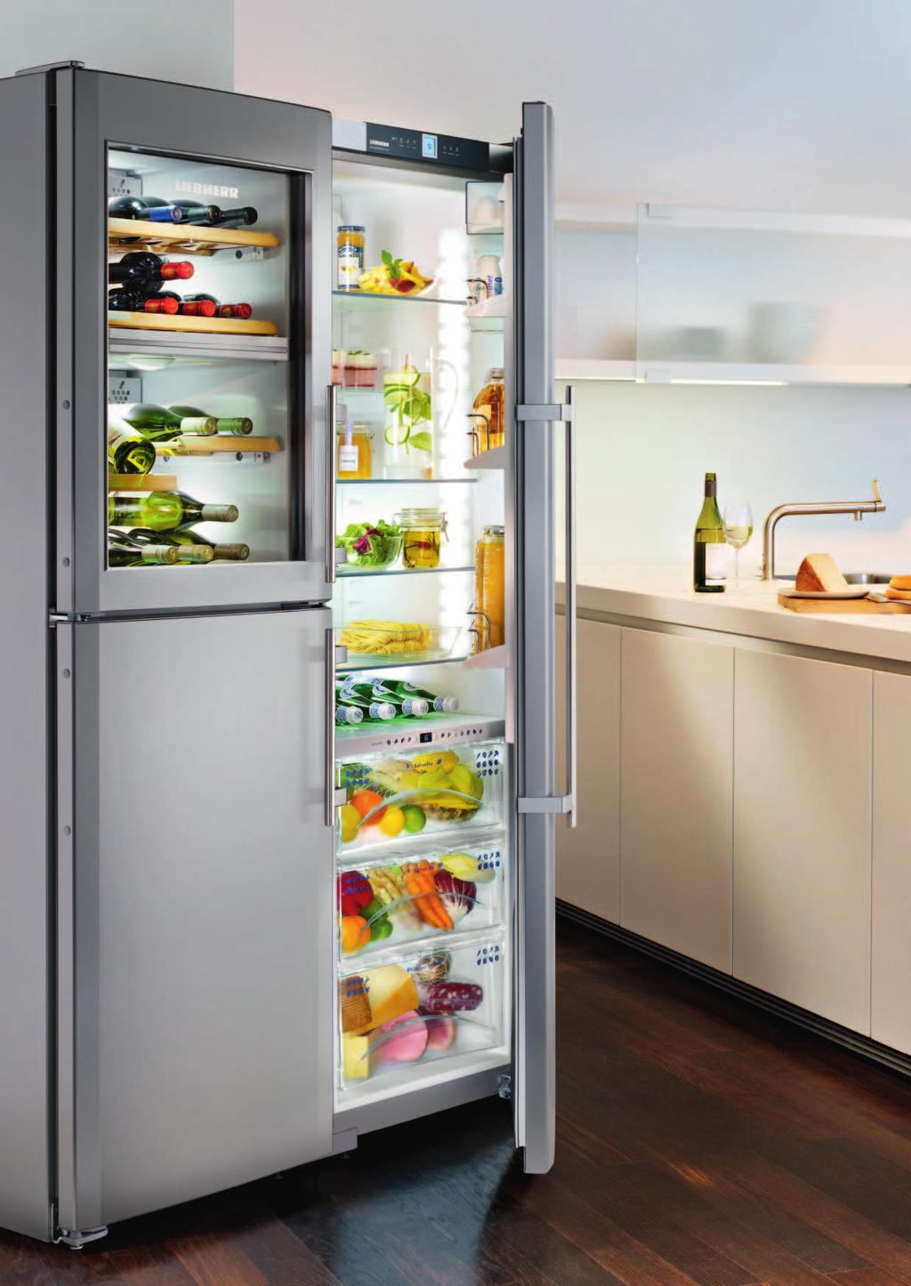 Six climate zones in one appliance: SBSes 7165 The Side-by-Side fridge-freezer SBSes 7165 with six different climate zones boasts an array of innovative solutions.