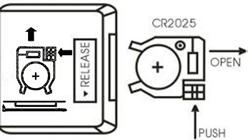 REMOTE CONTROL BATTERY INFORMATION This remote control uses one CR2025 battery (included). Instructions for battery installation are on the Remote Control Battery compartment.