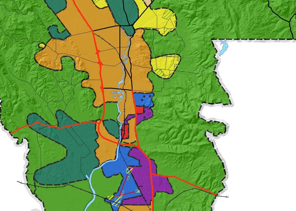 NAPA COUNTY LAND USE PLAN 2008-2030 * LEGEND URBANIZED OR NON-AGRICULTURAL Cities Urban Residential Rural Residential Industrial