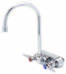 swivel gooseneck ½ NPT male inlets Optional tailpieces and nuts for ¼ NPT connection B-1146-V12-CR Workboard Faucet 4 wall mount workboard faucet