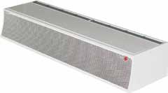 TL-2 WARM AIR CURTAIN Additional silencer mat in the discharge section Attractive intake grille with rectangular perforations, self-centring mounting, easy to unhook for a quick filter change (may be