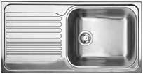 65.042 3½" 1½" Stainless steel 18/10 brushed finish 3½" basket strainers Bowl depth