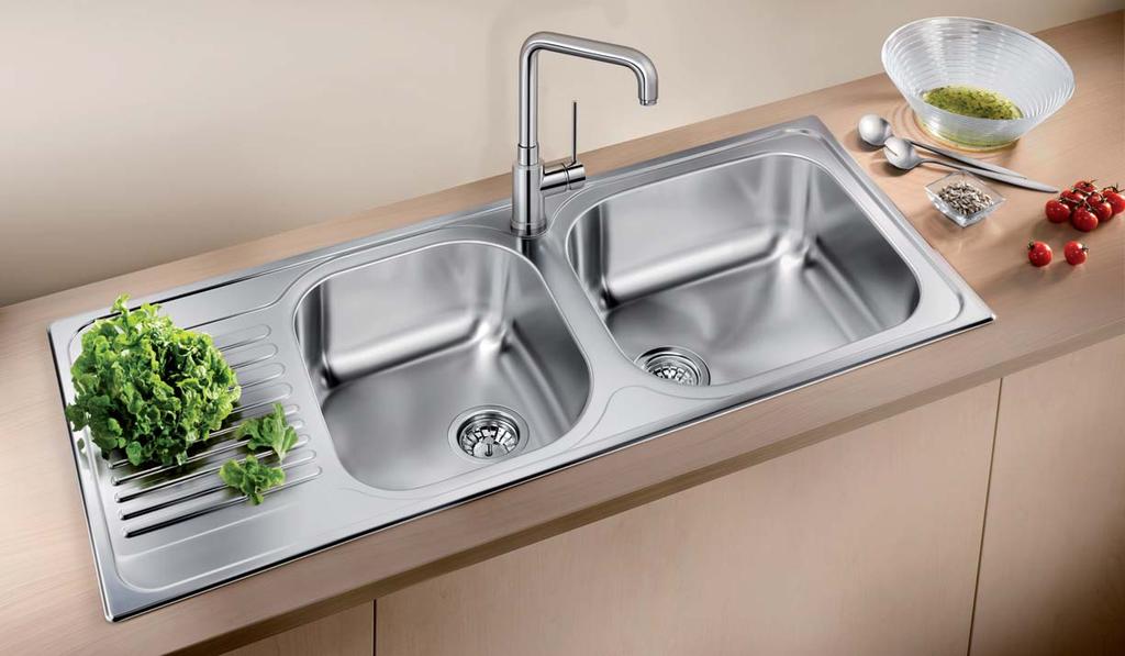 BLANCO TIPO XL 9 S Kitchen mixer tap for advertisement only. A new definition of comfort Large bowl sizes Functional design Specific drainboard design Price: 16,050.- Special: 12,500.- Cat. No. 565.