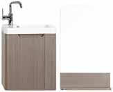 Leo Furniture BATHROOM FURNITURE > 18mm solid carcass > Supplied in White Gloss or Cashmere Oak