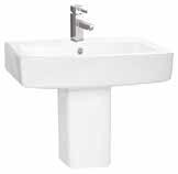 Denza SANITARYWARE Denza WC Pan, Cistern & Wrap Over Seat Denza Back to Wall Toilet & Wrap Over Seat Denza Basin & Pedestal Code DEN001 / DEN002 / DEN007 365 w x 810h x 620d