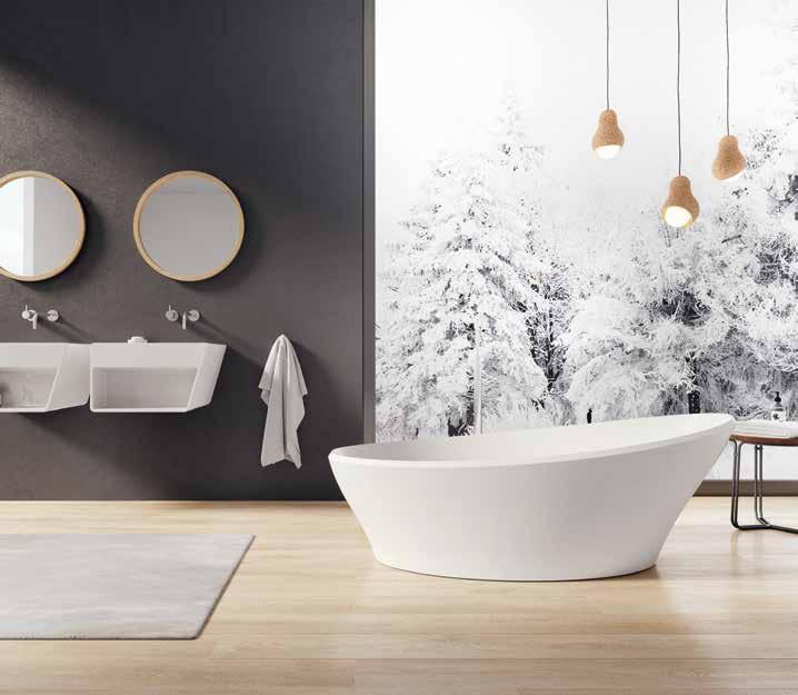 Berio SCULPTURED STONE FREESTANDING BATH > Matte finish > Available in 1700 x 750mm > Weight: 88kg > Height: