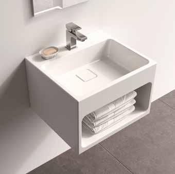Sculptured Stone Wallmounted Basins Otto Como > Finished in Gloss > 300(H) x 450(W) x 400mm(D) > Includes