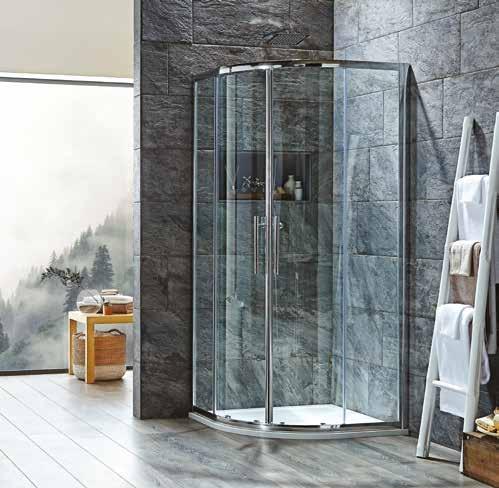 i8 Shower Enclosures SHOWERING Range Features Cushioned colour matched magnetic door seals Scudo sliding shower door enclosures also feature the same protective control on their closure.