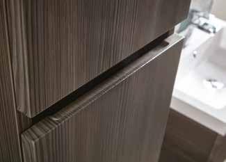 One of the Muro Range s highlights is the solid chrome handle which sits on top of the drawer. Its high polished chrome finish gives a real feel of quality when opening the drawer.