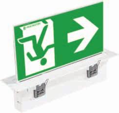 30 EXIT SIGNS ONTEC G EMERGENCY SURFACE MOUNT OR RECESSED LED EXIT SIGN LED Exit Sign Surface Mount as standard (Recessing Kit Available) Charge Healthy LED Indicator Supplied with Choice of Legend