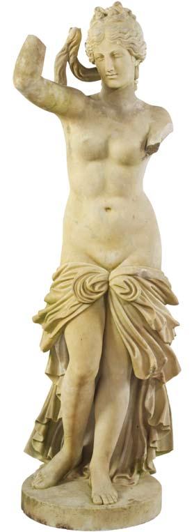 A mid 19th century Italian marble Venus statue, circa 1850, based on the antique model variously known as the Celestial Venus, Chaste