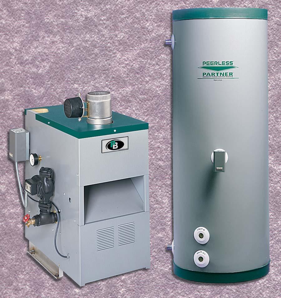 The Peerless Partner indirect-fired water heater provides a true advancement in hot water generation.