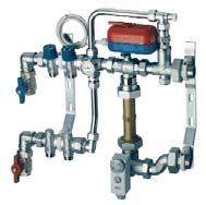The unit is designed for connection of supply and return pipelines to boilers with built-in circulators.