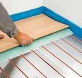 Laminate or wood Wooden floor underlay T2Red heating cable Reflecta Plates Levelling compound (optional) Subfloor Floating system INSTALLATION