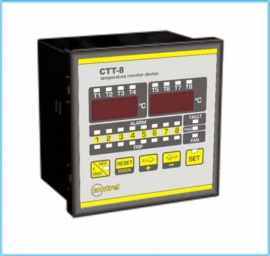 INSTRUCTION MANUAL IM302-U v2.3 CTT8 TEMPERATURE MONITOR DEVICE GENERALITY The device of control temperatures CTT8 is used in the control of electric machine, transformer, motor, etc.