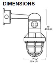 Click Photo to Enlarge This hazardous area light carries a T3C temperature rating and is U.L. approved Class 1, Groups C and D, Class 2, Groups E and F, and Class III, Groups E, F and G.