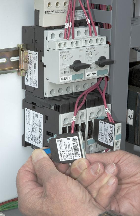 If the contactor opens, its plunger will open the contacts and shut off the burner.